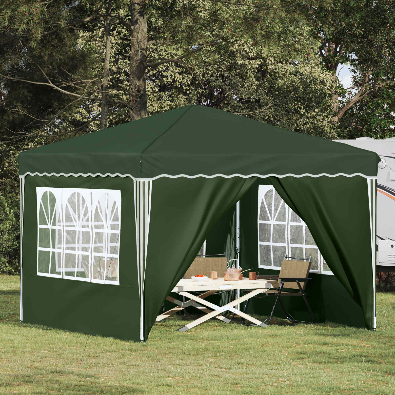 Pop-up Festtelt Grøn 288 x 288 x 245 cm Oxford stof