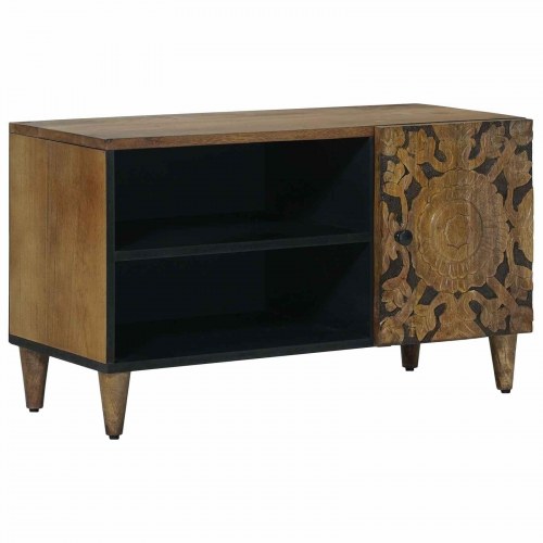 TV-skab med hylde Brun 80 x 31,5 x 46 cm Massivt mangotræ
