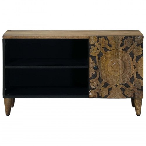 TV-skab med hylde Brun 80 x 31,5 x 46 cm Massivt mangotræ