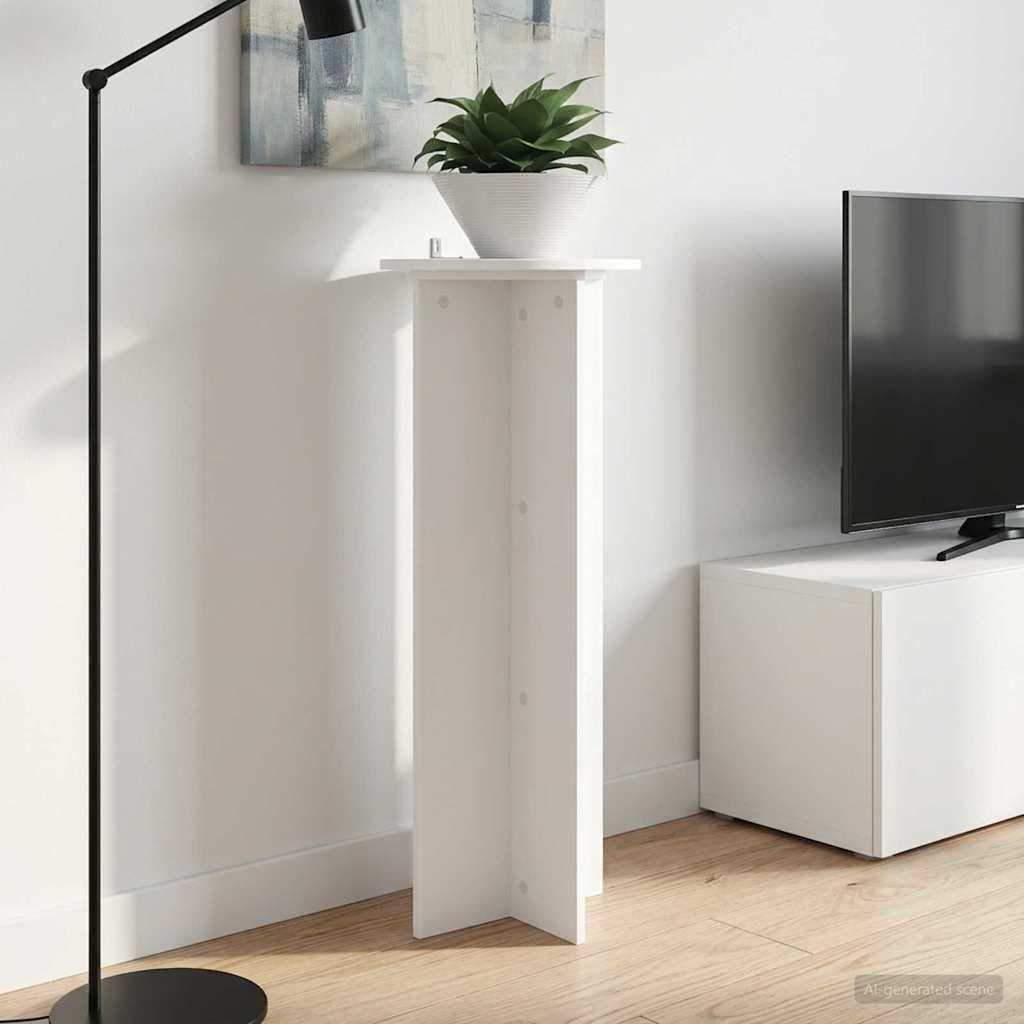 Planteholder 2 stk Hvid Ø40 x 100 cm Konstrueret træ