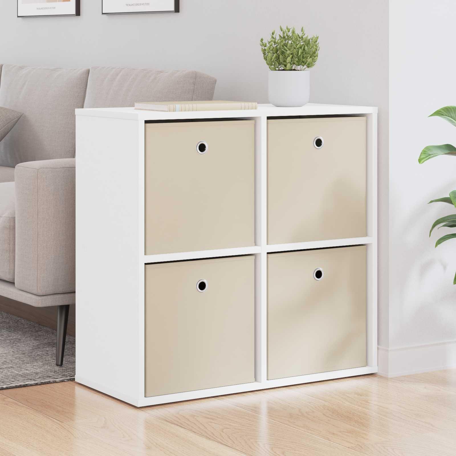 Sidebord med skuffe Hvid 68,5 x 32 x 67 cm