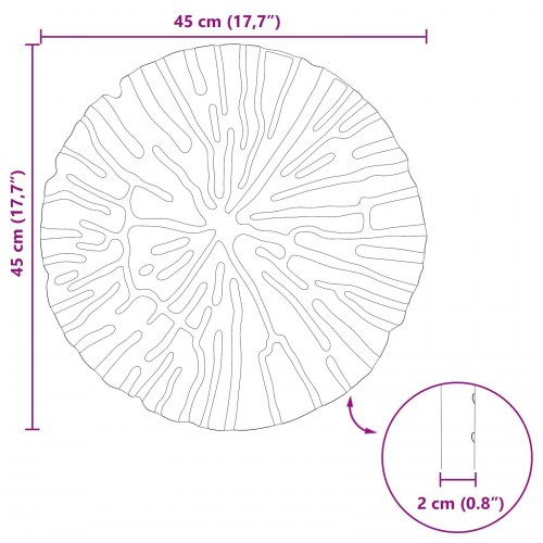 Trædesten 6 stk Sort Ø 45 x 1,8 cm Gummi