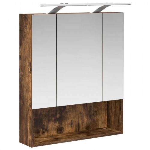 Badeværelsesspejlskab med hylde Røget eg 60 x 14.5 x 70 cm