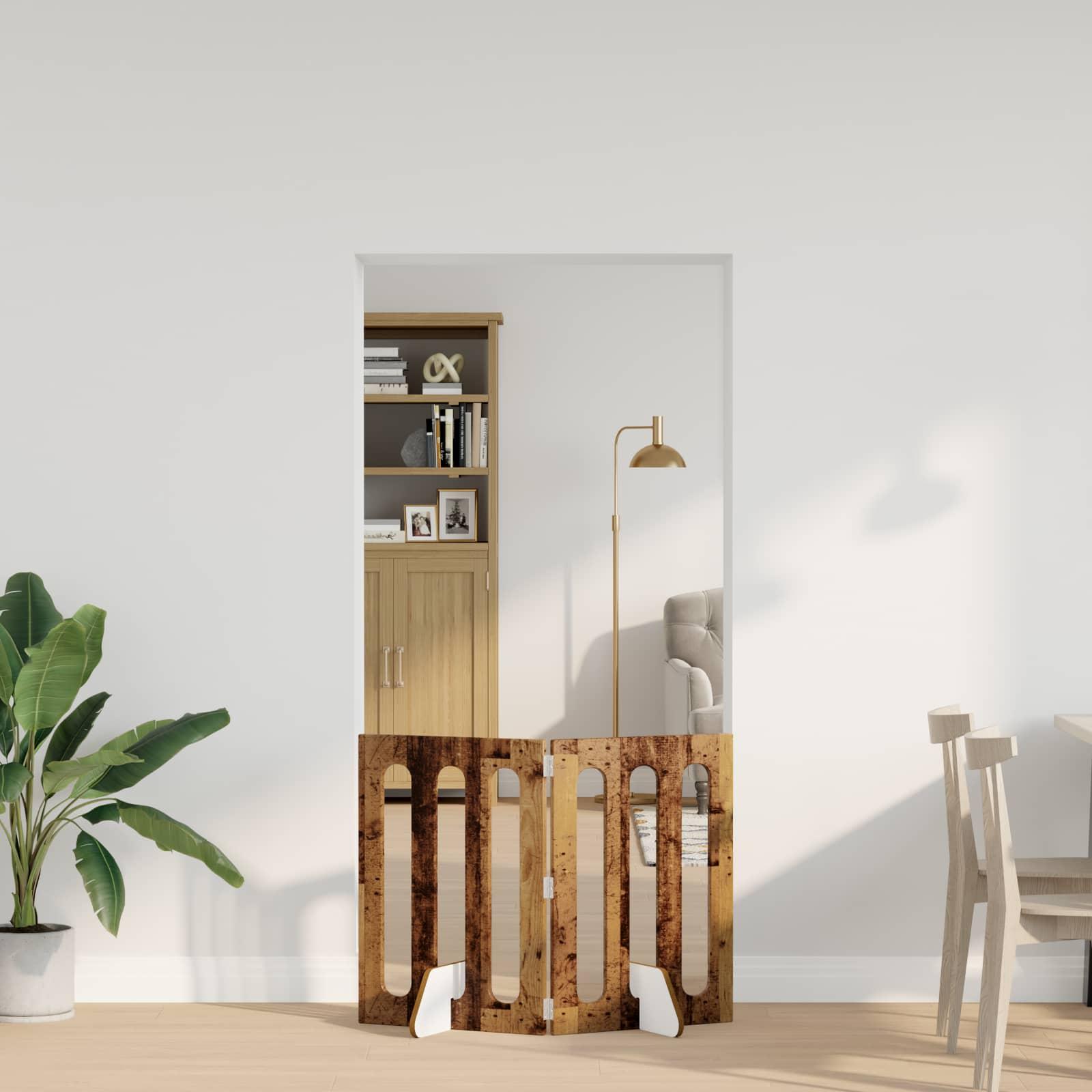 Foldbar hundegÃ¥rd 2 stk EgetrÃ¦ 100,5 x 38 x 70 cm