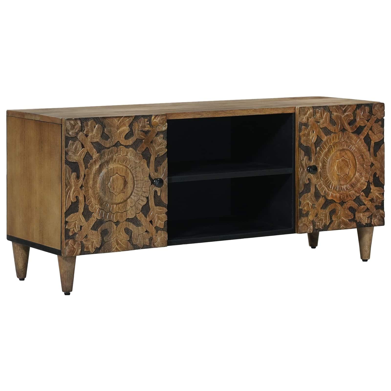 TV-skab med opbevaring Brun 105 x 33,5 x 46 cm Massivt mangotræ