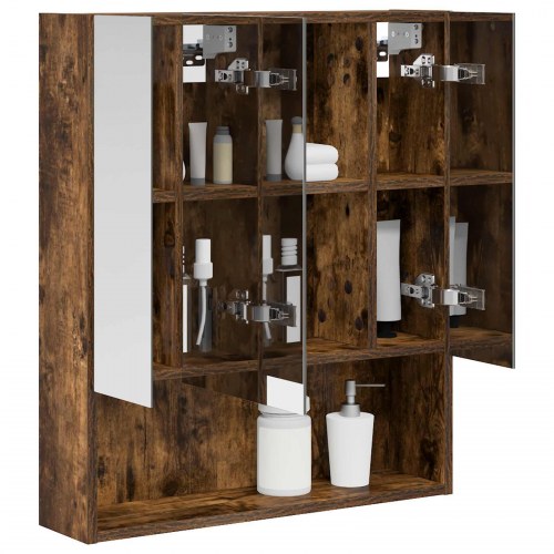 Badeværelsesspejlskab med hylde Røget eg 60 x 14.5 x 70 cm