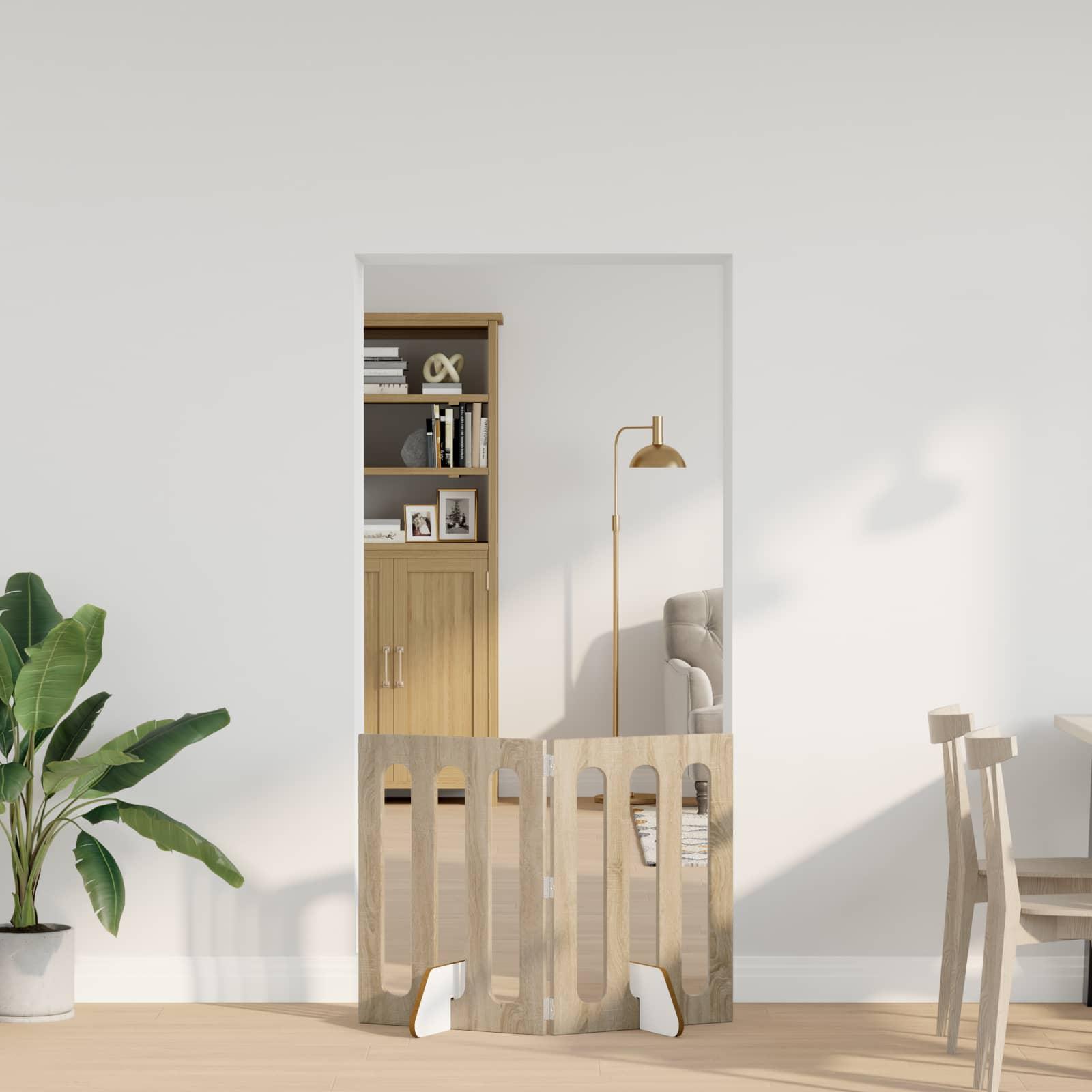 Foldbar hundegÃ¥rd 2 stk Sonoma eg 100,5 x 38 x 70 cm
