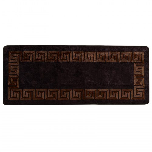 Løber tæppe MARSA - sort 80 × 200 cm, polyester med skridsikker PVC-bagside