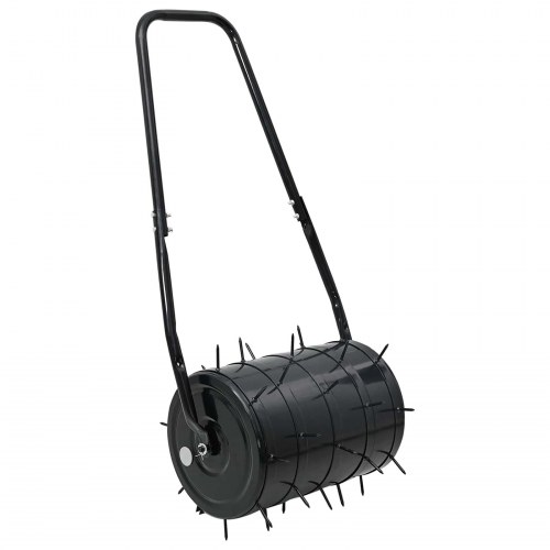 Plæneruller med Aerator Klips Sort 110 x 52 cm Jern