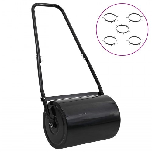 Plæneruller med Aerator Klips Sort 110 x 52 cm Jern