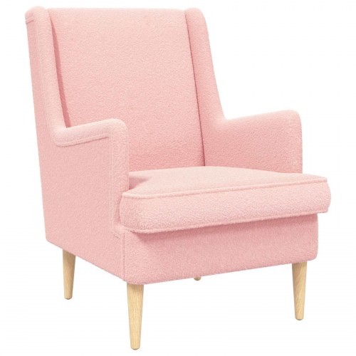 Lænestol Lyserød Uldstof