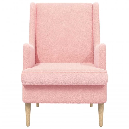 Lænestol Lyserød Uldstof