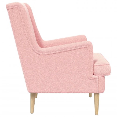 Lænestol Lyserød Uldstof