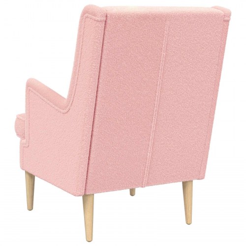 Lænestol Lyserød Uldstof