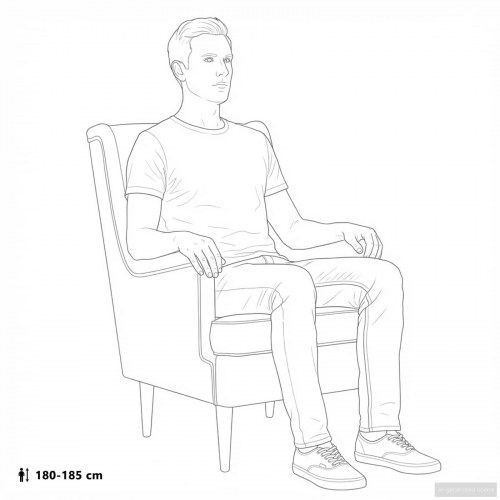 Lænestol Lyserød Uldstof