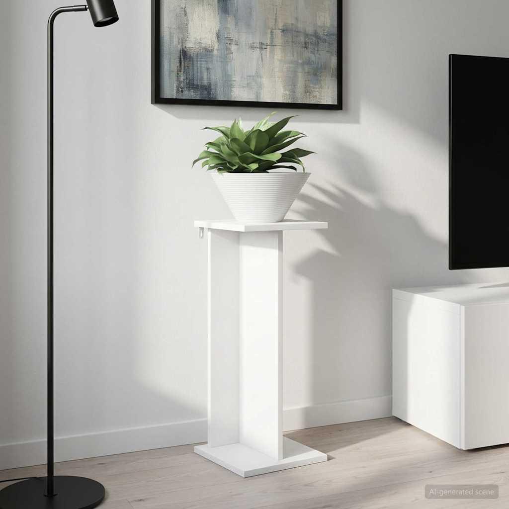 vidaXL Planteholder Hvid 25 x 25,5 x 60,5 cm Konstrueret træ