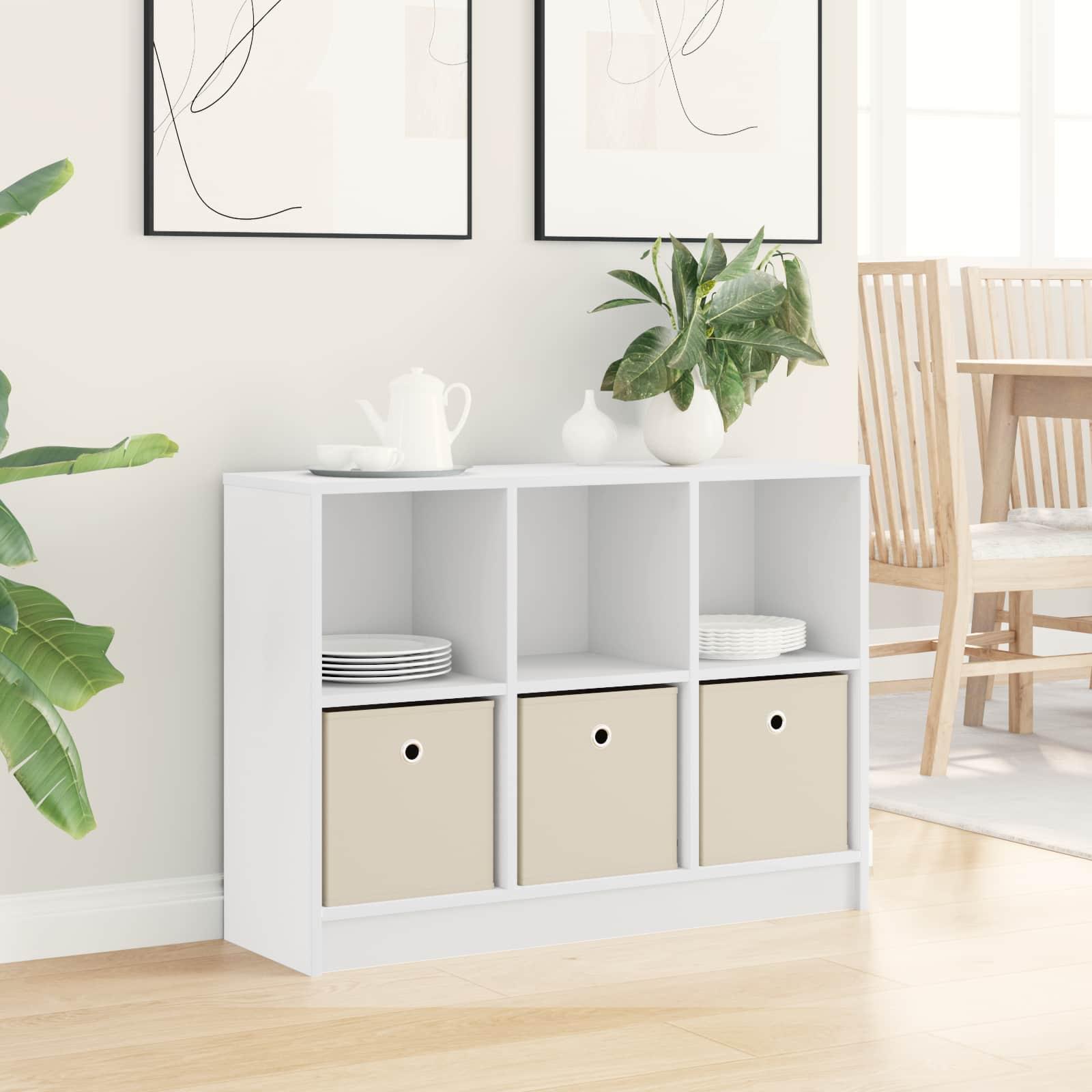 Sidebord med skuffe Hvid 88,5 x 27,5 x 63,5 cm