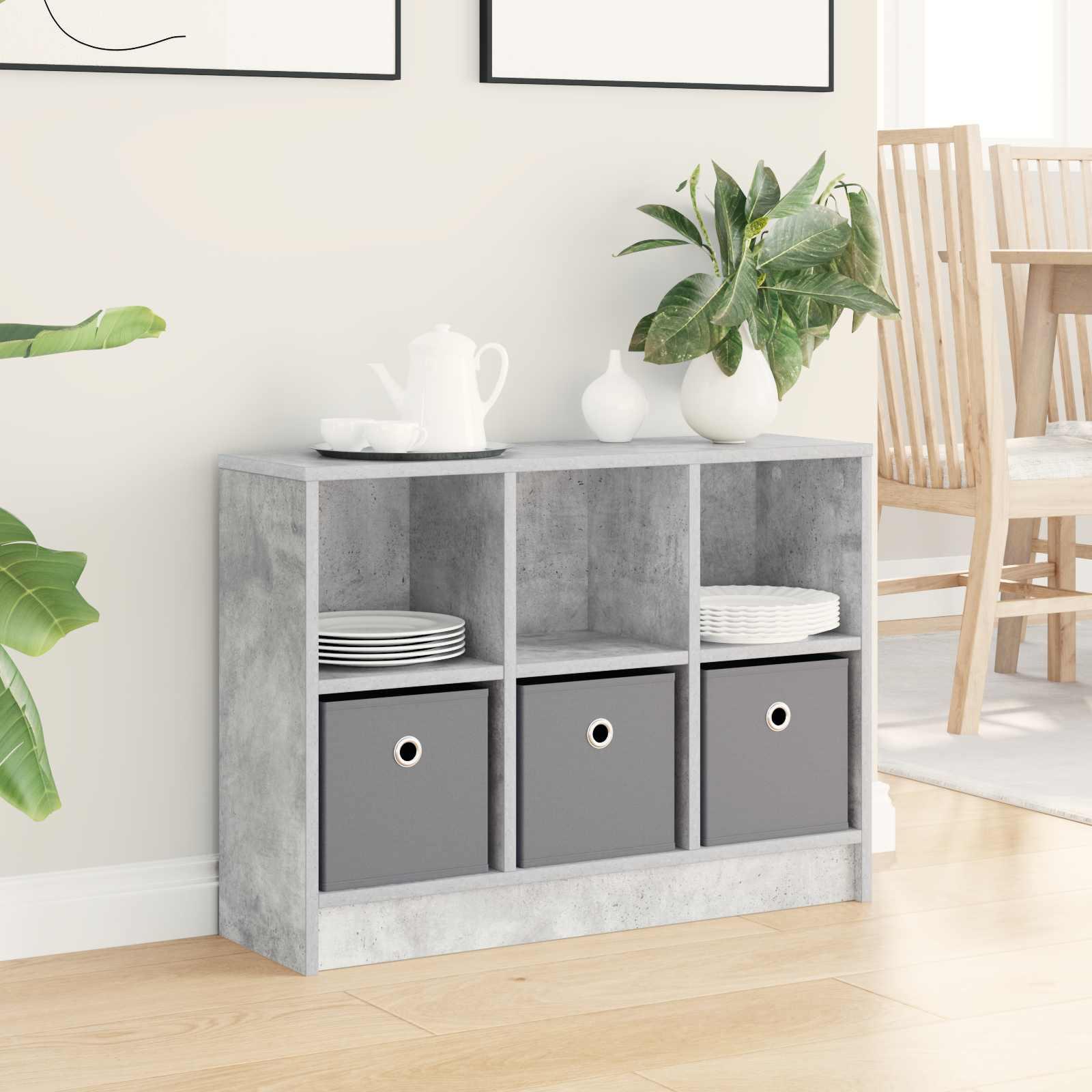 Sidebord med skuffe Beton Grå 73,5 x 22,5 x 53,5 cm