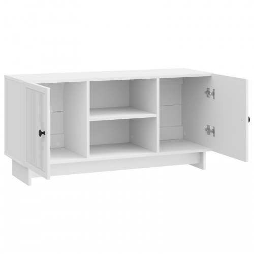 TV-skab Høj gloss hvid 102 x 34,5 x 50 cm Konstrueret træ