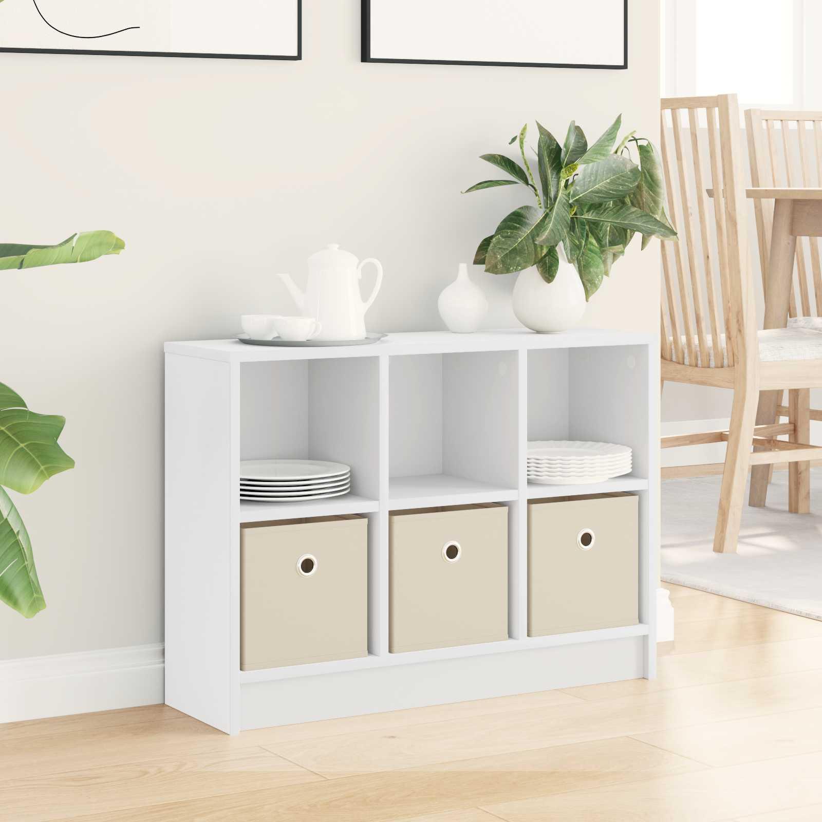 Sidebord med skuffe Hvid 73,5 x 22,5 x 53,5 cm