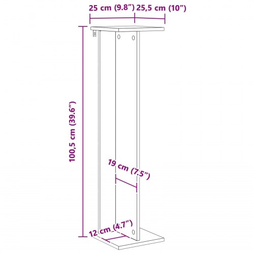 Planteholder 2 stk Artisan Eg 25 x 25,5 x 100,5 cm