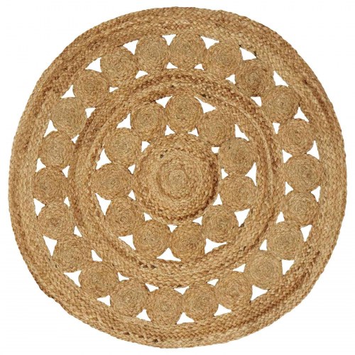 Tæppe Naturfarvet Ø 90 cm Jute