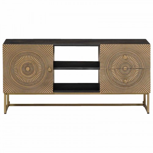 TV-skab med skuffe med hylde med dør Messing 105 x 30 x 50 cm