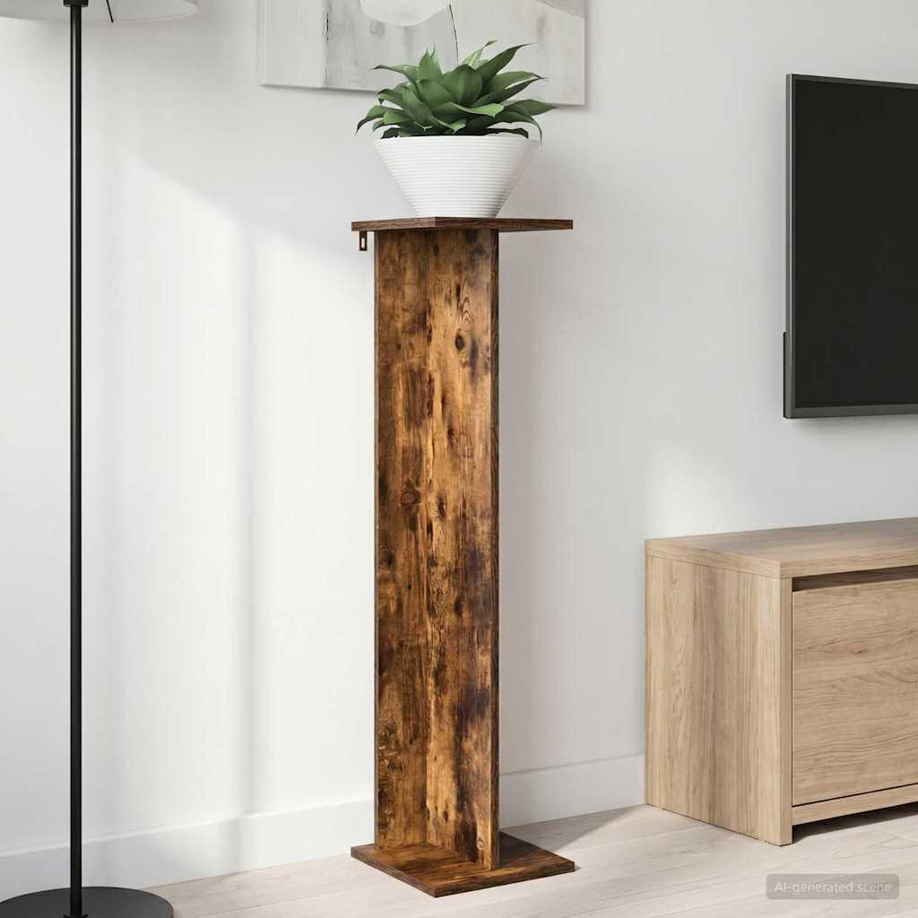 vidaXL Planteholder 2 stk. Røget eg 25 x 25,5 x 100,5 cm