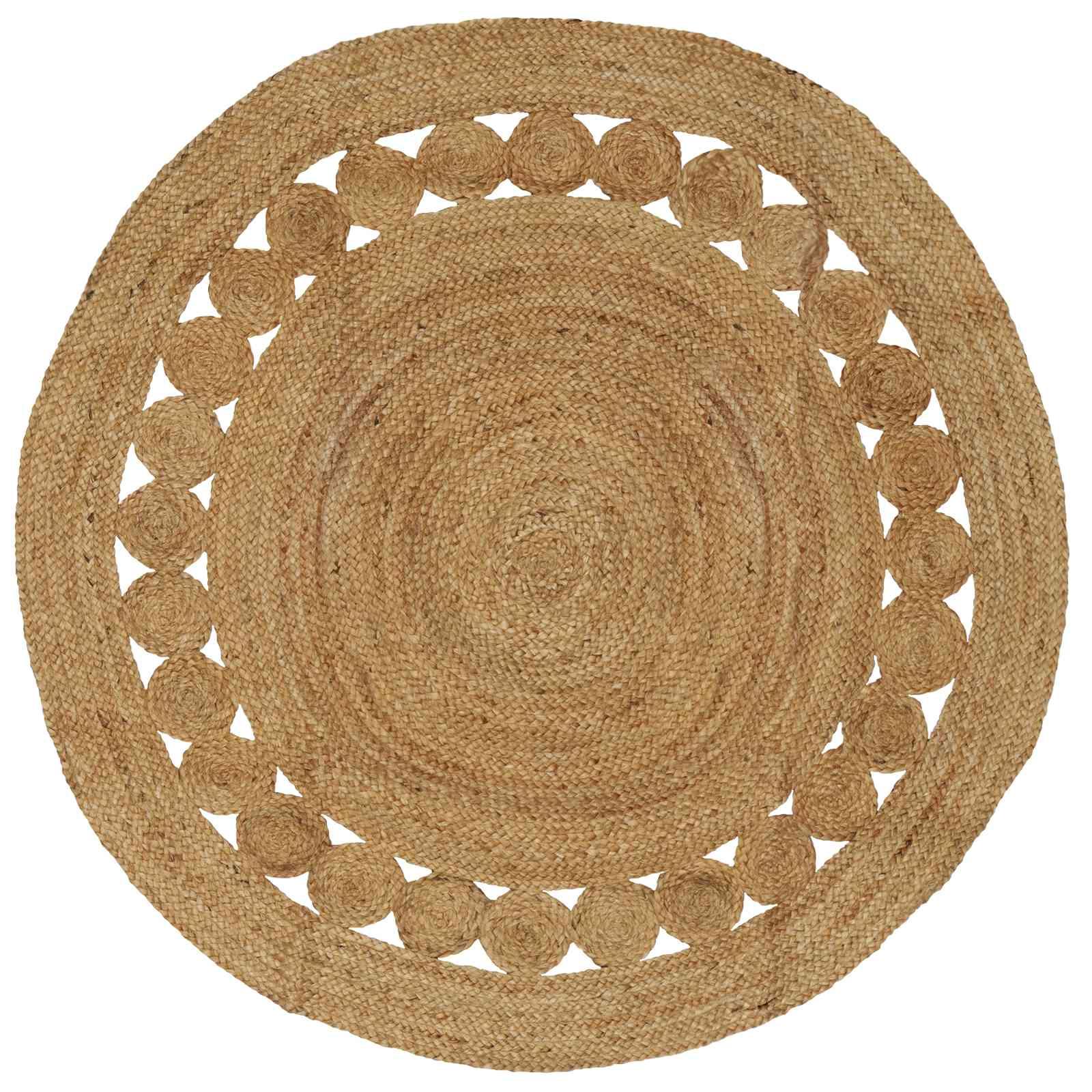 Tæppe Naturfarvet Ø 150 cm Jute