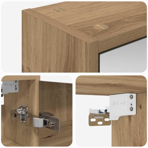 Badeværelsesspejlskab med hylde Artisan eg 43 x 16 x 62.5 cm