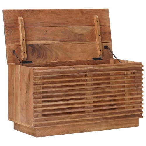 Opbevaringskasse med opbevaring Naturfarvet 85 x 40 x 46 cm