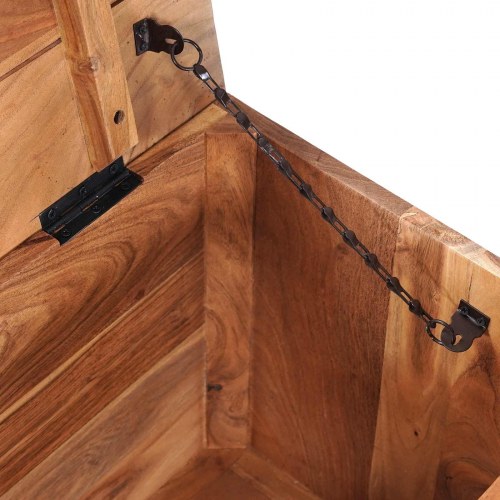 Opbevaringskasse med opbevaring Naturfarvet 85 x 40 x 46 cm