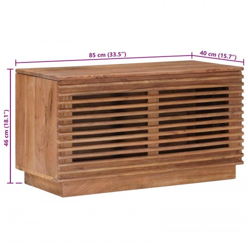Opbevaringskasse med opbevaring Naturfarvet 85 x 40 x 46 cm