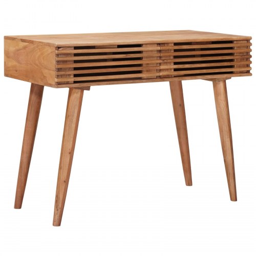 Bord med skuffe med opbevaring Naturfarvet 100 x 48 x 76 cm