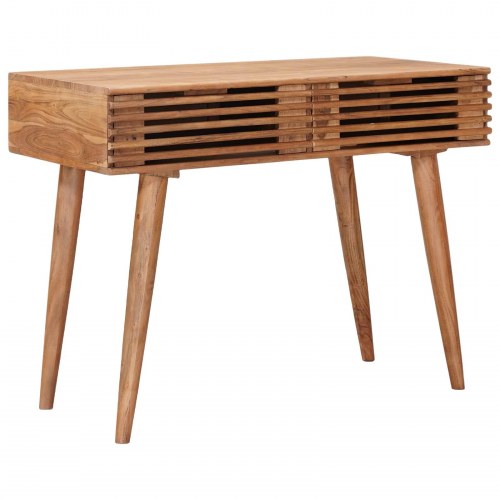 Bord med skuffe med opbevaring Naturfarvet 100 x 48 x 76 cm