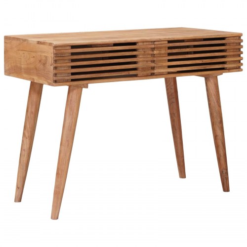 Bord med skuffe med opbevaring Naturfarvet 100 x 48 x 76 cm