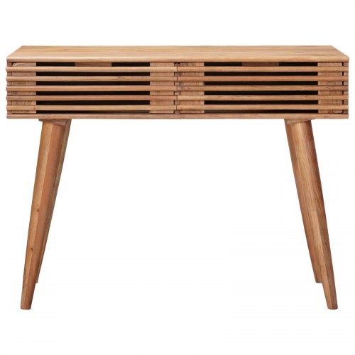 Bord med skuffe med opbevaring Naturfarvet 100 x 48 x 76 cm