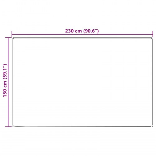 Tæppe runner - Marsa, gul 150 × 230 cm, polyester med skridsikker PVC-bagside