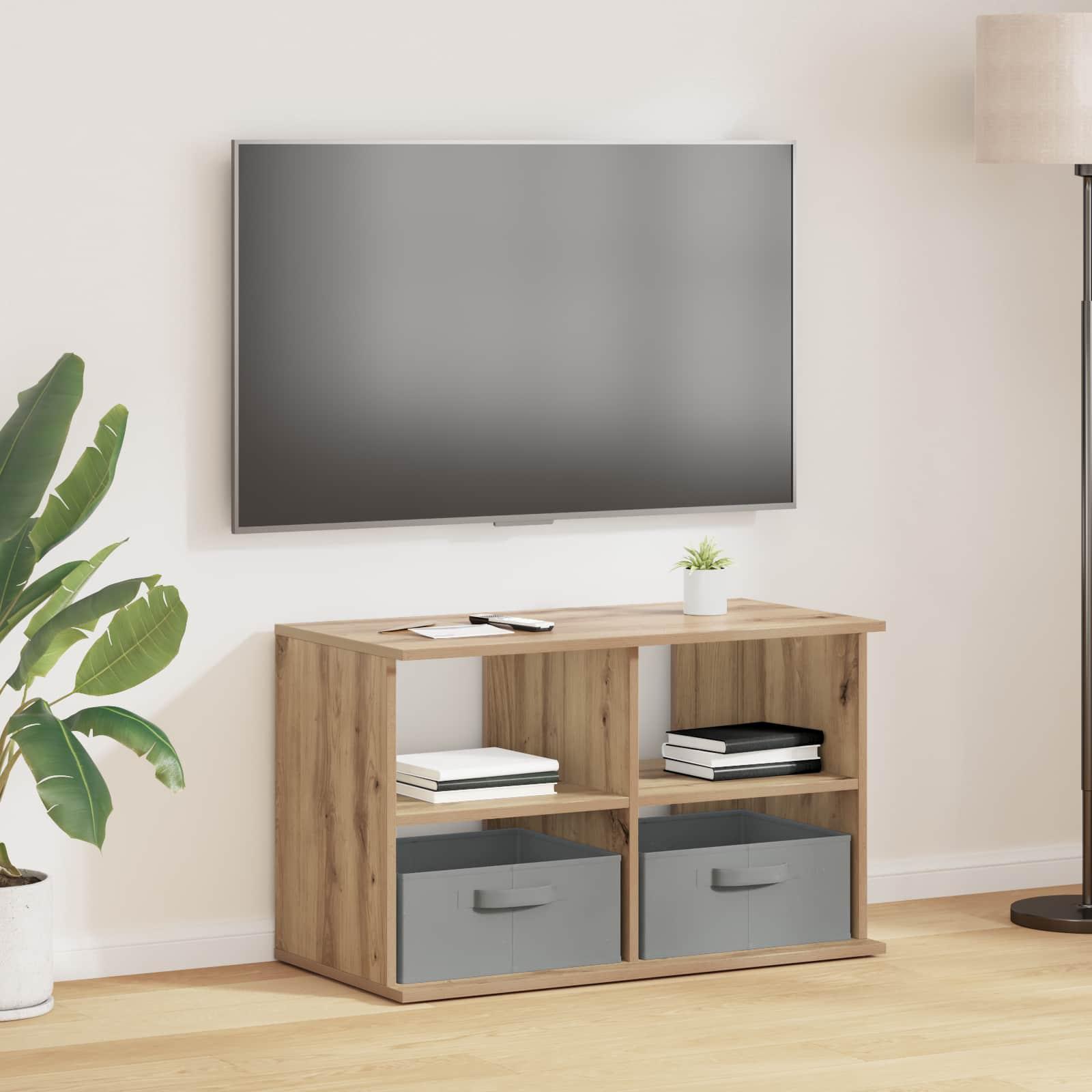 TV stand med skuffe Artisan Egetræ 79 x 40 x 48 cm