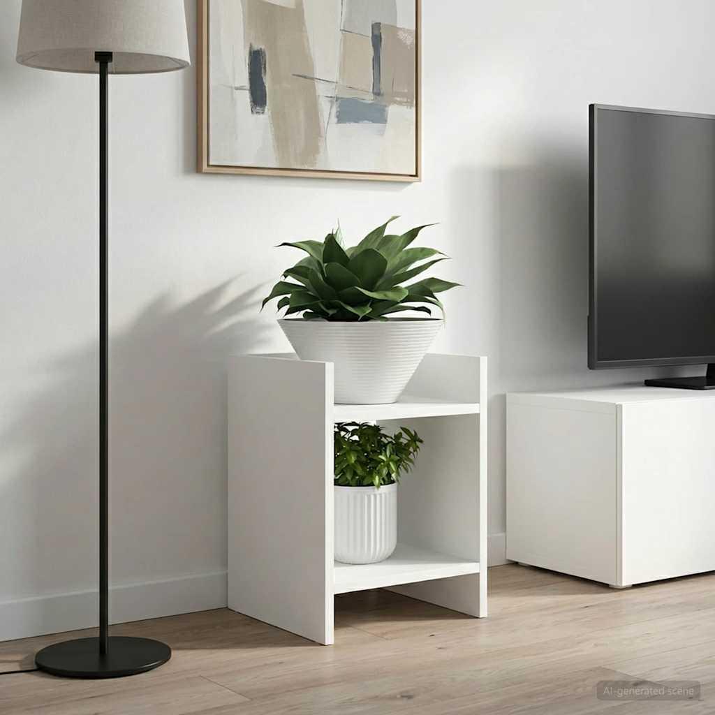 Planteholder 2 stk Hvid 30 x 30 x 40 cm Konstrueret træ