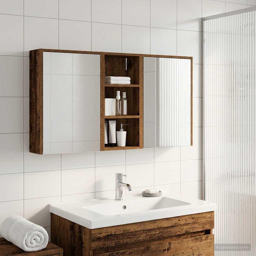 Badeværelsesskabsæt 3 pcs 116 x 16 x 62,5 cm Konstrueret træ