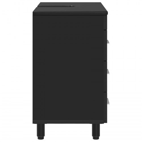 Badeværelsesvask med vask Sort 60 x 35 x 60 cm Konstrueret træ