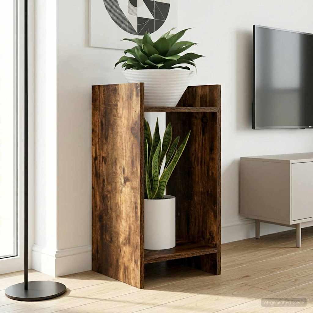Planteholder sÃ¦t - 2 stk i rÃ¸get eg, konstrueret trÃ¦ 30 Ã 30 Ã 60 cm