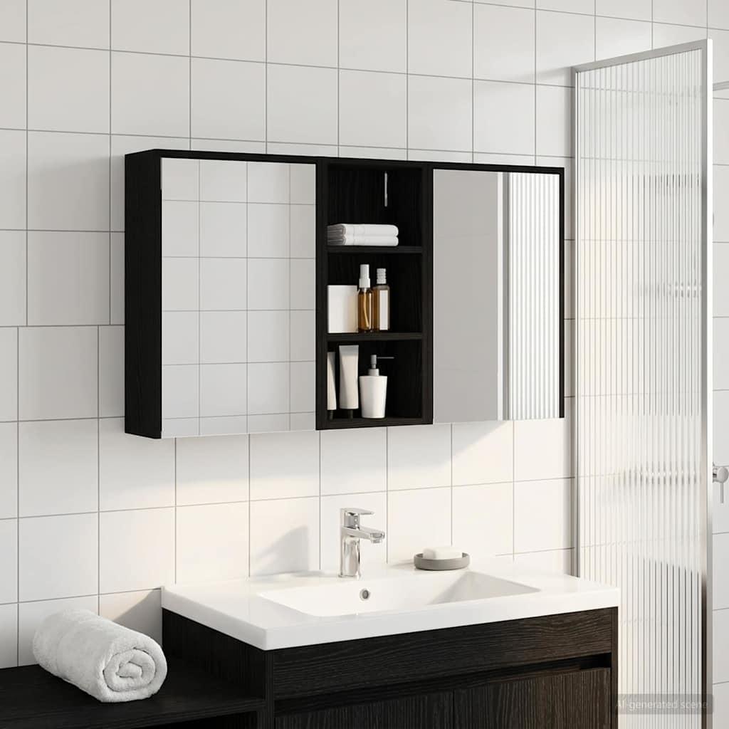 Badeværelsesskabsæt 3 pcs 116 x 16 x 62,5 cm Konstrueret træ
