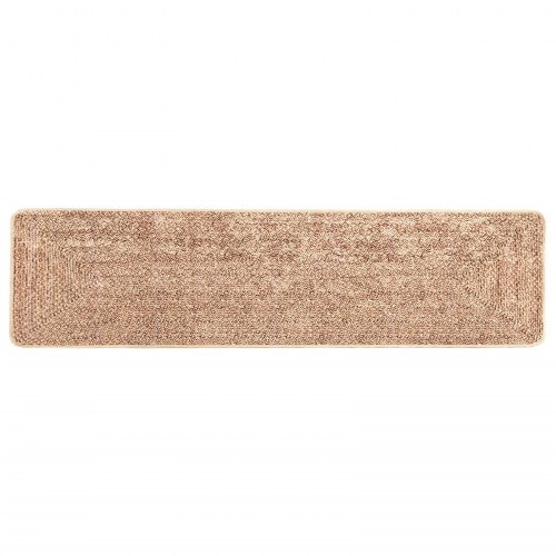 Løber tæppe 80 × 400 cm - gul polyester-velour med skridsikker PVC-bagside