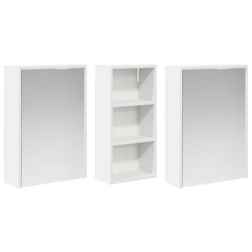Badeværelsesskabsæt 3 stk 116 x 16 x 62,5 cm Konstrueret træ