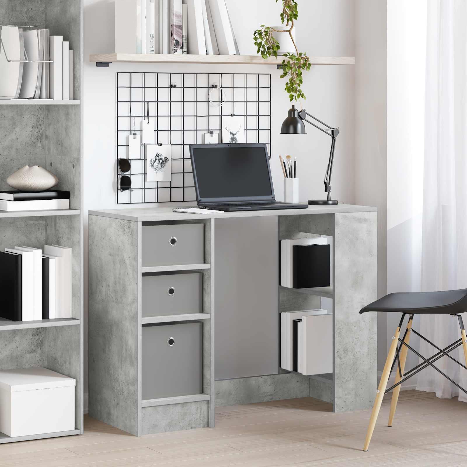 Bord med skuffe Beton Grå 100 x 40 x 75 cm Konstrueret træ