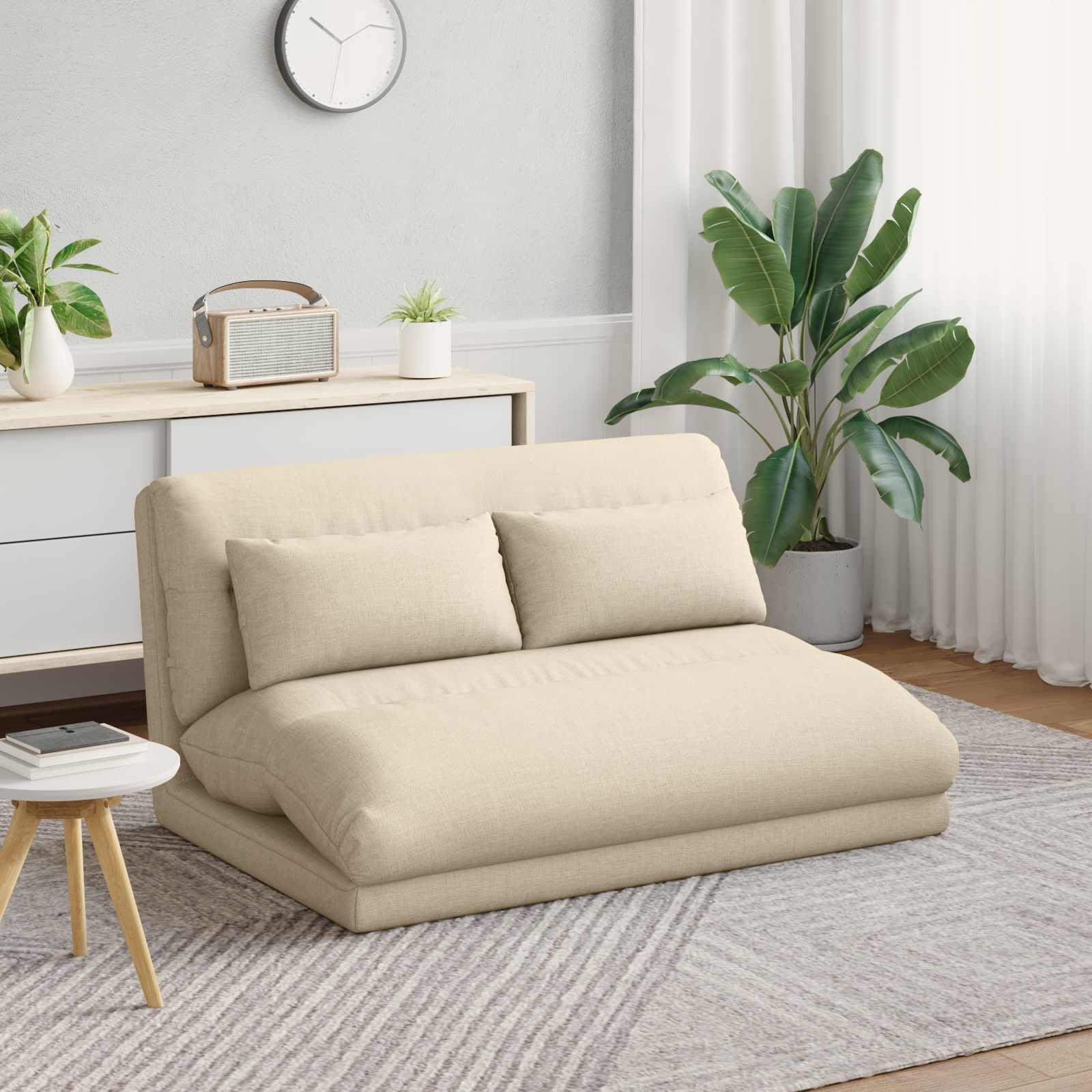 Gulvstol Creme 110 x 82 x 55 cm Stof