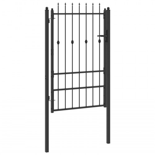 Hegnport med lås Asten Sort 150 x 88 cm Stål