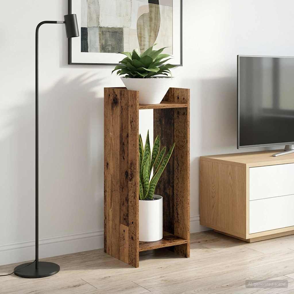 Planteholder sæt á 2 - gammelt træ, 30 × 30 × 80 cm, konstrueret træ